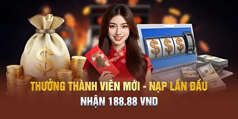 Thành viên mới sẽ được 33WIN thưởng 188.88 VND khi nạp tiền